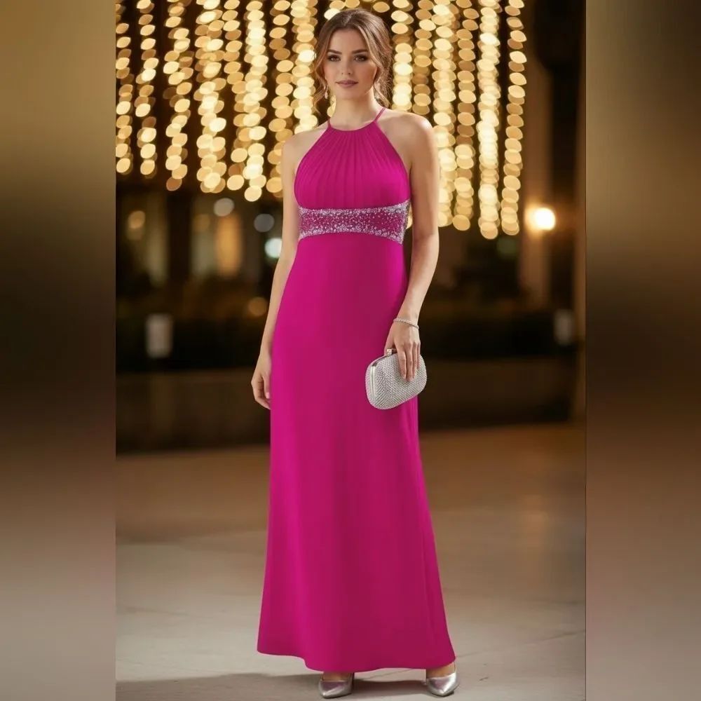 Morgan & Co. Fuchsia Maxi Dress